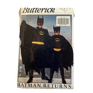 Butterick Sewing Pattern 6377 XS-XL Batman Forever Costume Adult Child Cosplay